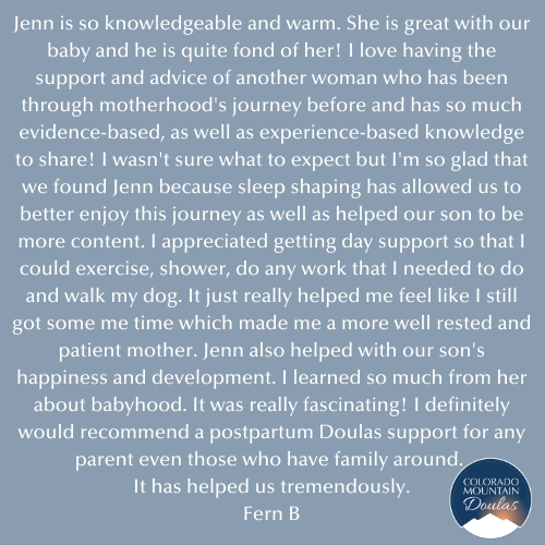  I love having the support and advice of another woman who has been through motherhood's journey